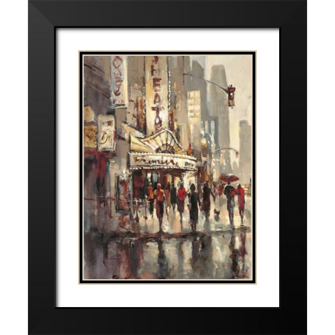 City Scene Black Modern Wood Framed Art Print with Double Matting by Heighton, Brent