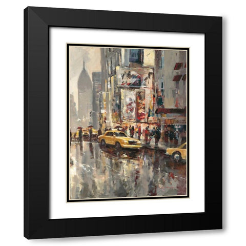Urban Scene Black Modern Wood Framed Art Print with Double Matting by Heighton, Brent