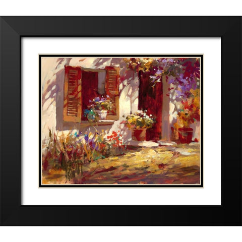 Cottage Window Black Modern Wood Framed Art Print with Double Matting by Heighton, Brent