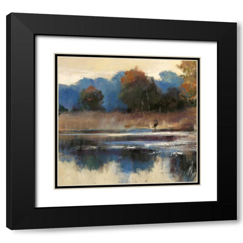 Heron Landscape 1 Black Modern Wood Framed Art Print with Double Matting by Heighton, Brent