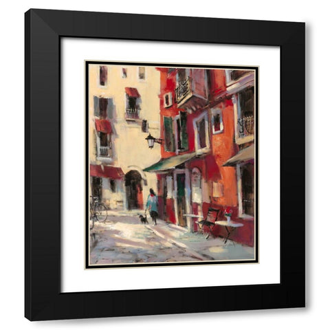 Morning Walk Black Modern Wood Framed Art Print with Double Matting by Heighton, Brent