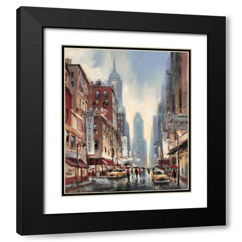 Eighth Avenue Black Modern Wood Framed Art Print with Double Matting by Heighton, Brent