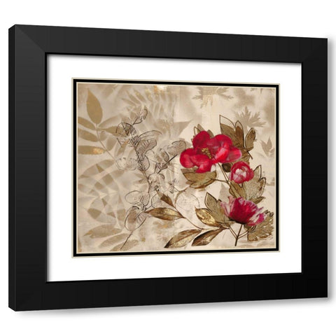 Poetry In The Garden 2 Black Modern Wood Framed Art Print with Double Matting by Theodosiou, Matina