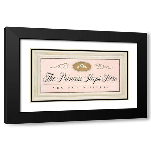 The Princess Sleeps Black Modern Wood Framed Art Print with Double Matting by Staehling, Angela