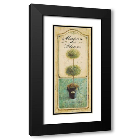 Maison Topiary  Black Modern Wood Framed Art Print with Double Matting by Staehling, Angela