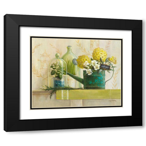 English Sage Black Modern Wood Framed Art Print with Double Matting by Staehling, Angela