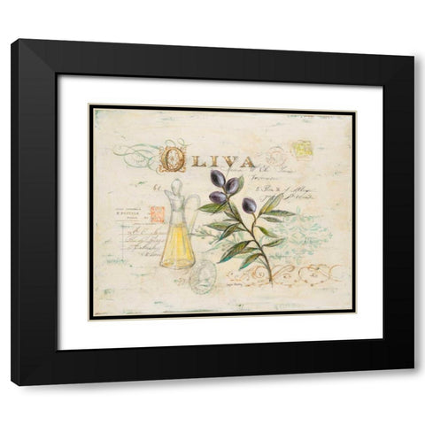 Tuscan Olive Oil Black Modern Wood Framed Art Print with Double Matting by Staehling, Angela