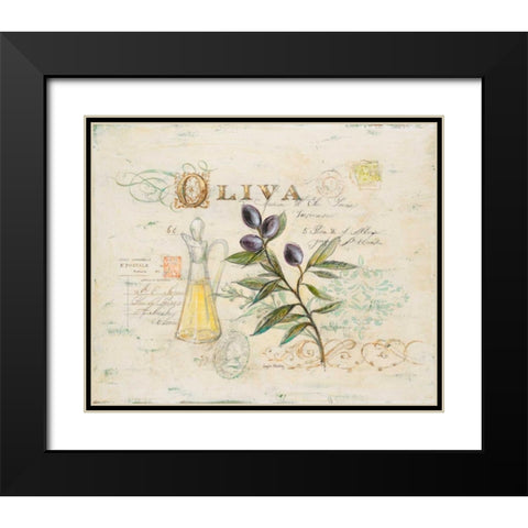 Tuscan Olive Oil Black Modern Wood Framed Art Print with Double Matting by Staehling, Angela