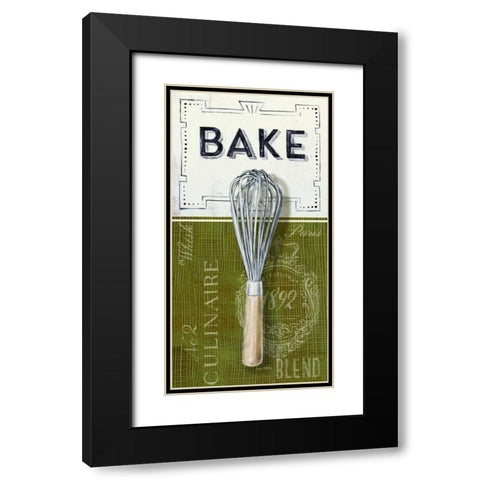 Gourmet Baking Black Modern Wood Framed Art Print with Double Matting by Staehling, Angela