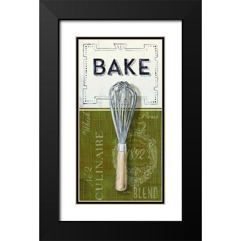 Gourmet Baking Black Modern Wood Framed Art Print with Double Matting by Staehling, Angela