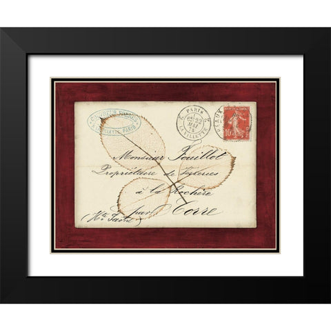 Oak Leaf Envelope Black Modern Wood Framed Art Print with Double Matting by Morey, Booker