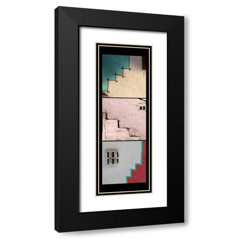 Vertical Steps Black Modern Wood Framed Art Print with Double Matting by Rauscher, Michel