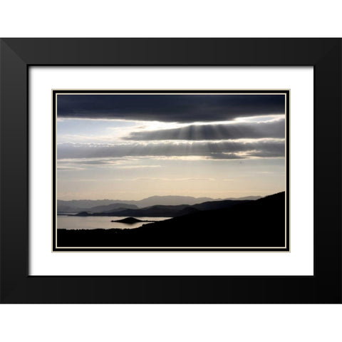 Moonlight Enchantment 1 Black Modern Wood Framed Art Print with Double Matting by Rauscher, Michel
