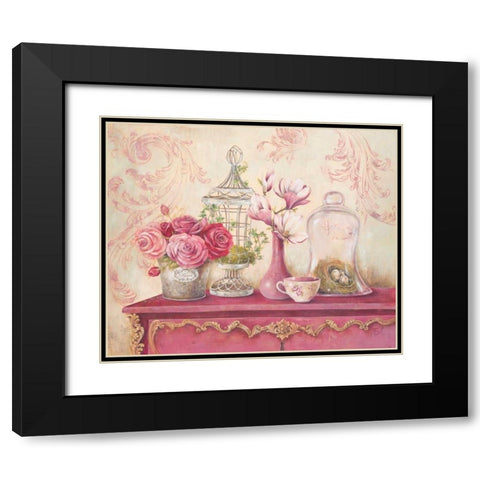 Garden Story Black Modern Wood Framed Art Print with Double Matting by Ferri, Stefania