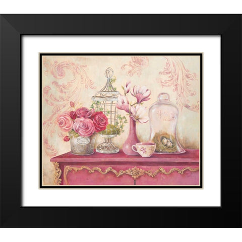 Garden Story Black Modern Wood Framed Art Print with Double Matting by Ferri, Stefania