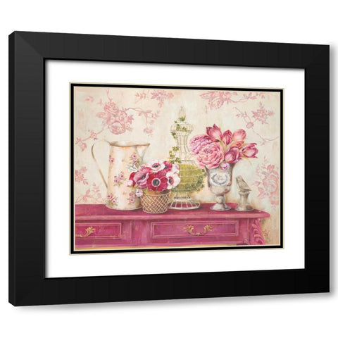 Garden Memory Black Modern Wood Framed Art Print with Double Matting by Ferri, Stefania