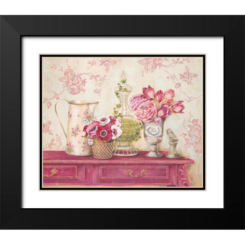 Garden Memory Black Modern Wood Framed Art Print with Double Matting by Ferri, Stefania