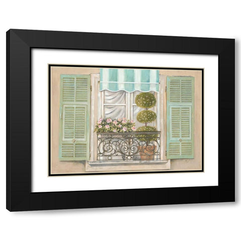 French Shutters 1 Black Modern Wood Framed Art Print with Double Matting by Ferri, Stefania