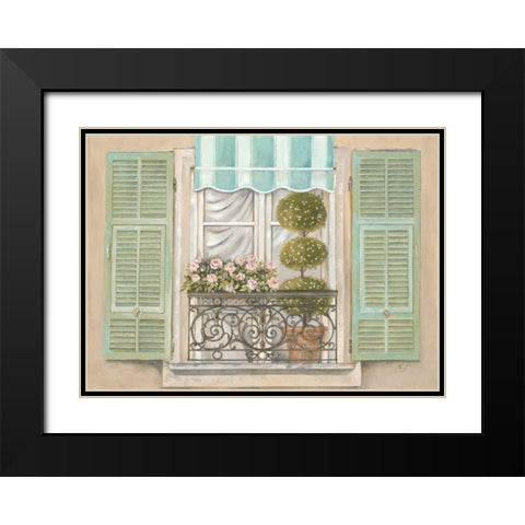 French Shutters 1 Black Modern Wood Framed Art Print with Double Matting by Ferri, Stefania