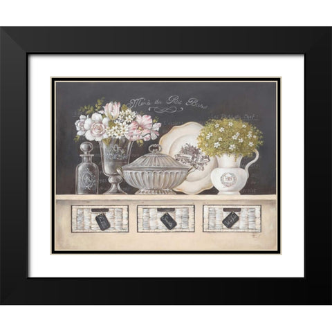 Petit Bistro Black Modern Wood Framed Art Print with Double Matting by Ferri, Stefania