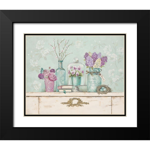 Pretty Vignette 1 Black Modern Wood Framed Art Print with Double Matting by Ferri, Stefania