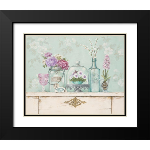 Pretty Vignette 2 Black Modern Wood Framed Art Print with Double Matting by Ferri, Stefania