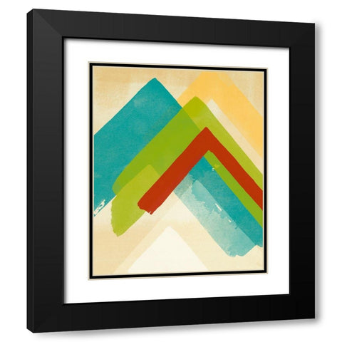Prairie Lines Black Modern Wood Framed Art Print with Double Matting by Romero, Paulo