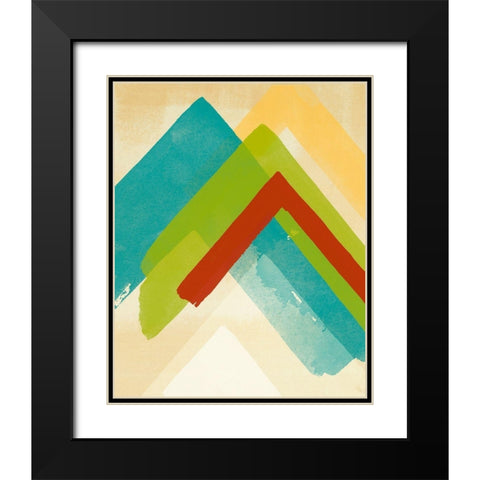 Prairie Lines Black Modern Wood Framed Art Print with Double Matting by Romero, Paulo
