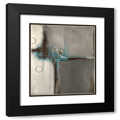 Elemental Curiosity Blue Black Modern Wood Framed Art Print with Double Matting by Villarreal Villarreal, Gabriela