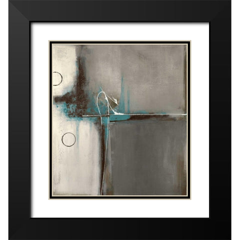 Elemental Curiosity Blue Black Modern Wood Framed Art Print with Double Matting by Villarreal Villarreal, Gabriela