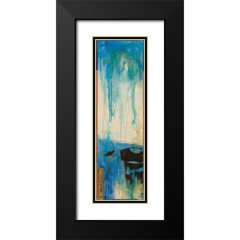 Peacock Impression Black Modern Wood Framed Art Print with Double Matting by Villarreal Villarreal, Gabriela