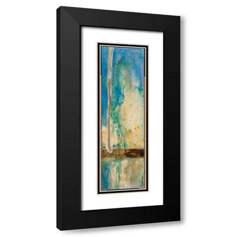Peacock Rhythm Black Modern Wood Framed Art Print with Double Matting by Villarreal Villarreal, Gabriela