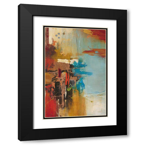 Aqua Illusion 1 Black Modern Wood Framed Art Print with Double Matting by Villarreal Villarreal, Gabriela