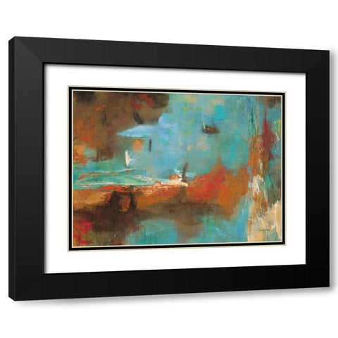 Seaside Rhythm 1 Black Modern Wood Framed Art Print with Double Matting by Villarreal Villarreal, Gabriela