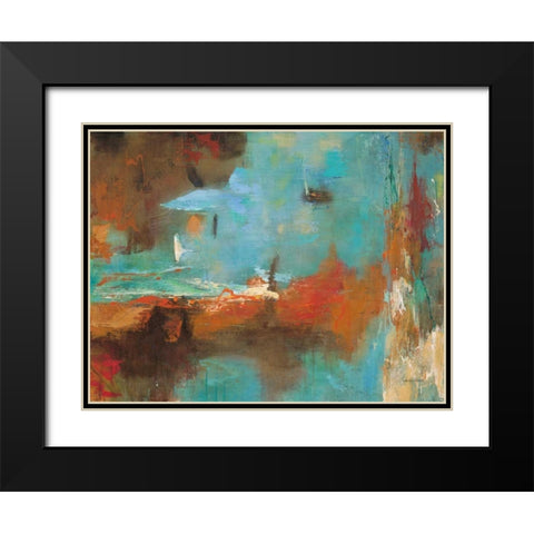 Seaside Rhythm 1 Black Modern Wood Framed Art Print with Double Matting by Villarreal Villarreal, Gabriela