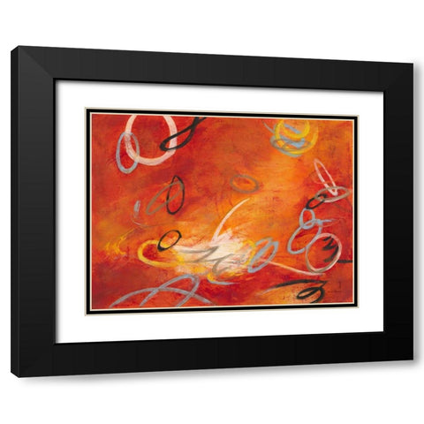 Interlocking 1 Black Modern Wood Framed Art Print with Double Matting by Villarreal Villarreal, Gabriela