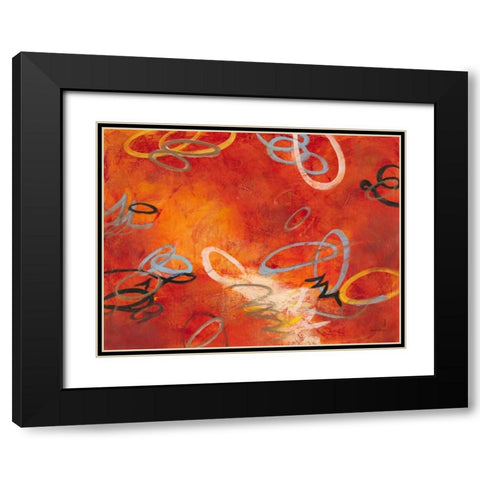 Interlocking 2 Black Modern Wood Framed Art Print with Double Matting by Villarreal Villarreal, Gabriela