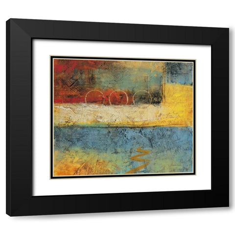 Linear Yellow 2 Black Modern Wood Framed Art Print with Double Matting by Villarreal Villarreal, Gabriela