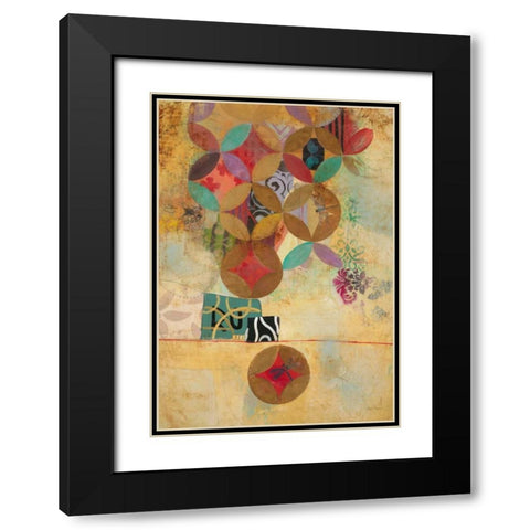 Modern Abstraction 2 Black Modern Wood Framed Art Print with Double Matting by Villarreal Villarreal, Gabriela