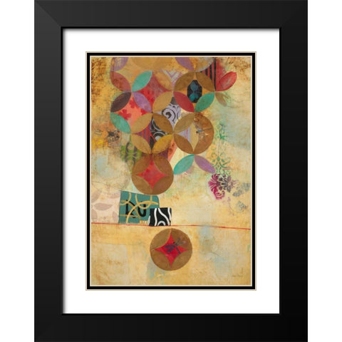 Modern Abstraction 2 Black Modern Wood Framed Art Print with Double Matting by Villarreal Villarreal, Gabriela