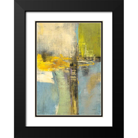 Century Light 1 Black Modern Wood Framed Art Print with Double Matting by Villarreal Villarreal, Gabriela
