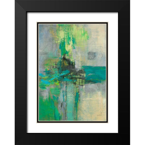 Century Light 2 Black Modern Wood Framed Art Print with Double Matting by Villarreal Villarreal, Gabriela