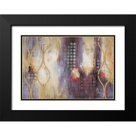 Golden Prisms Black Modern Wood Framed Art Print with Double Matting by Villarreal Villarreal, Gabriela