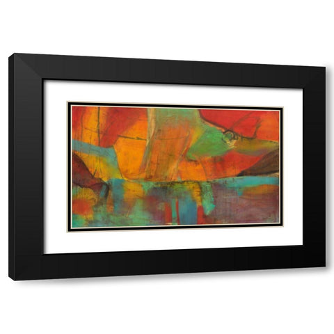 Abstracta 2 Black Modern Wood Framed Art Print with Double Matting by Villarreal