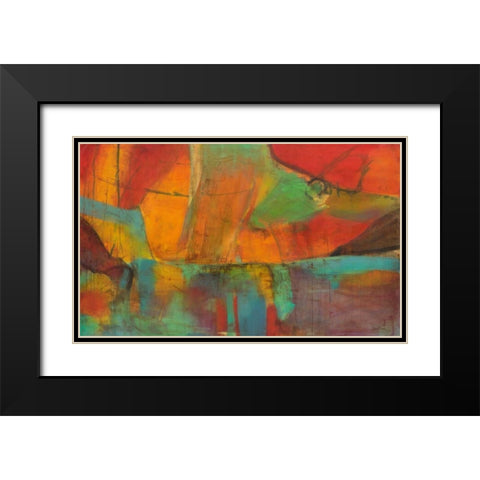 Abstracta 2 Black Modern Wood Framed Art Print with Double Matting by Villarreal