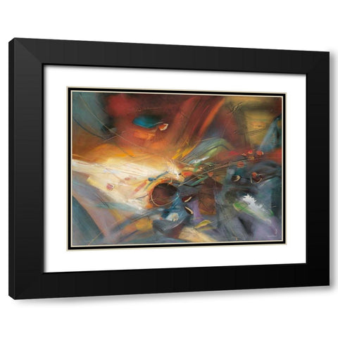Continuo Black Modern Wood Framed Art Print with Double Matting by Villarreal