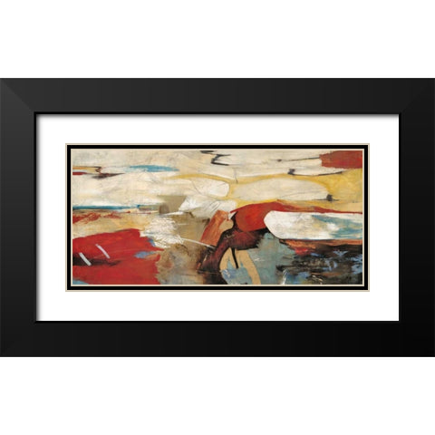 Latitudes Black Modern Wood Framed Art Print with Double Matting by Villareal Villareal, Gabriella