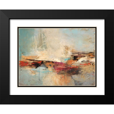 Stratum 1 Black Modern Wood Framed Art Print with Double Matting by Villarreal Villarreal, Gabriela