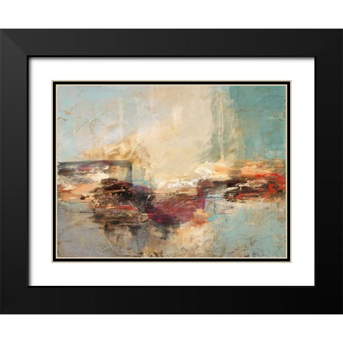 Stratum 2 Black Modern Wood Framed Art Print with Double Matting by Villarreal Villarreal, Gabriela