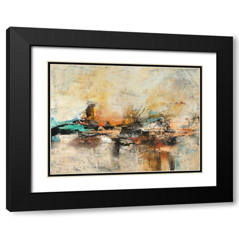 Desconstructed 1 Black Modern Wood Framed Art Print with Double Matting by Villarreal Villarreal, Gabriela